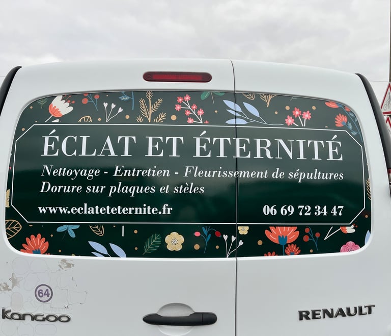 flocage véhicule Eclat et Eternité
