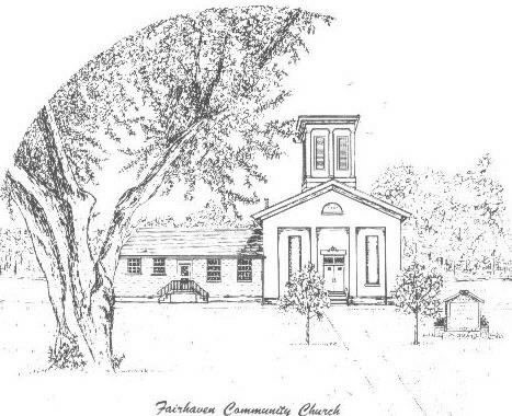 pencil drawing of a church with a tree out front
