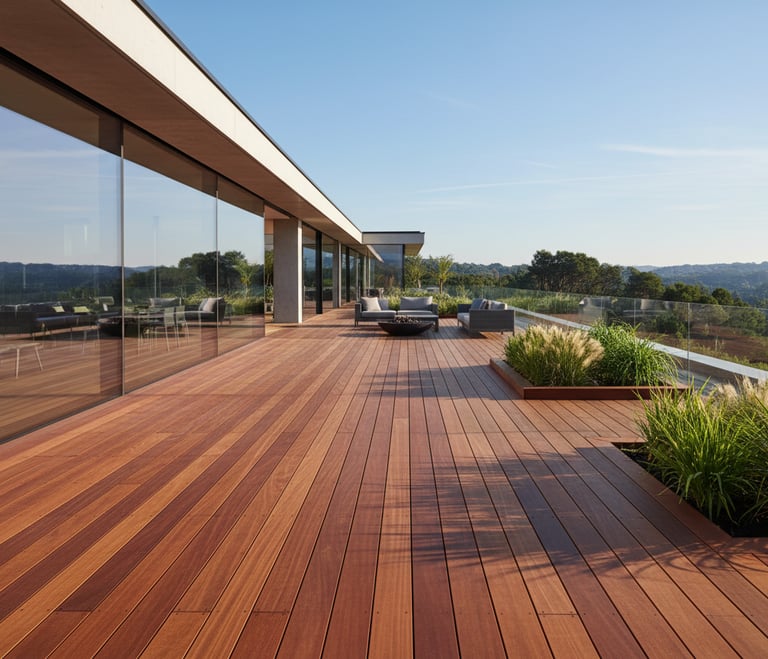 Bangkirai medienos terasa. Patvari, ilgaamžė