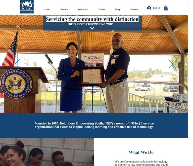 Website design example