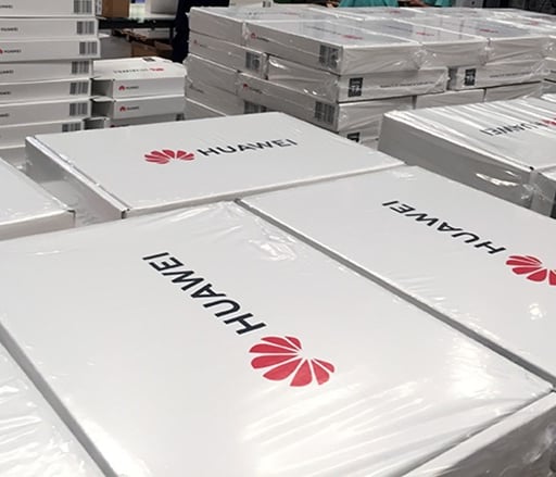 Copacker para Huawei. Packaging, diseño, embalaje in-house. 
