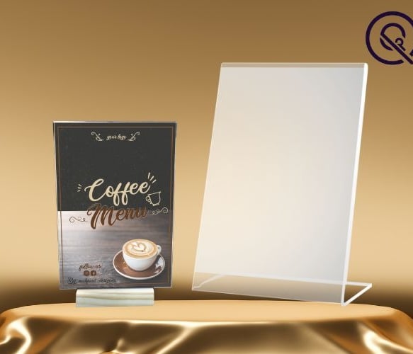 Acrylic display toppers L type and T type