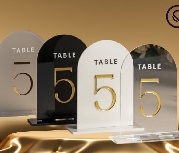 Acrylic Table number Table 5