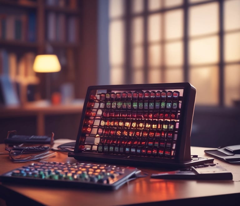 Abacus style laptop