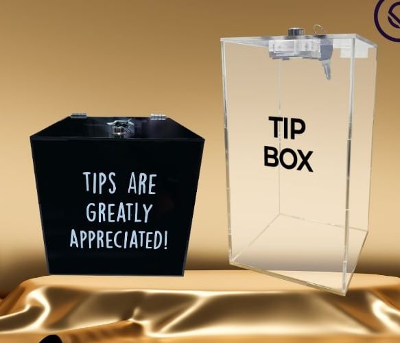 Acrylic Tip box clear and black