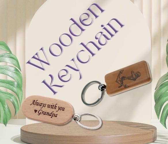 Wooden keychain