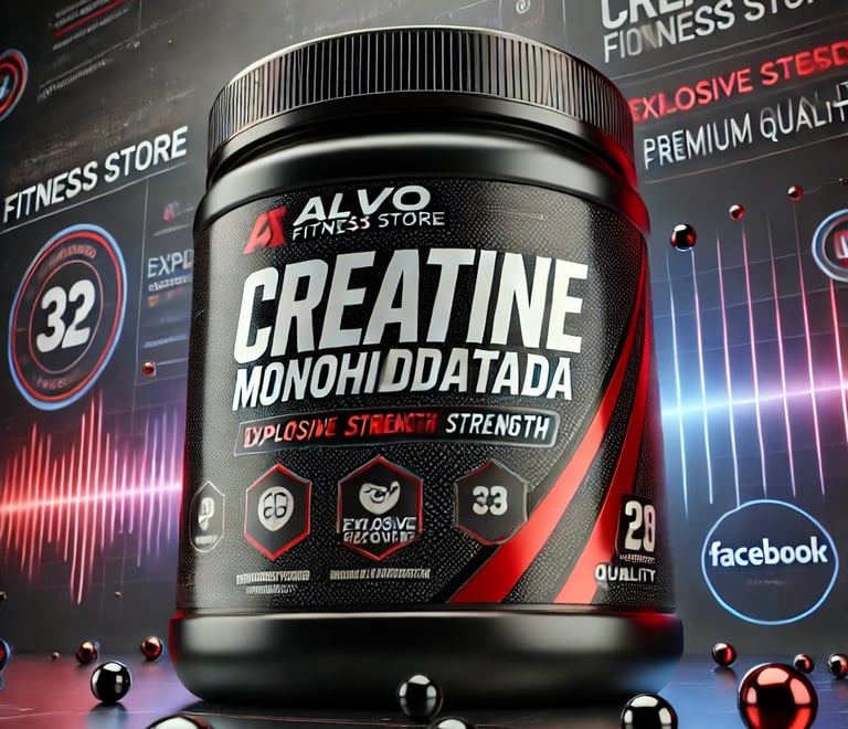 Imagem ilustrativa de um pote de creatina