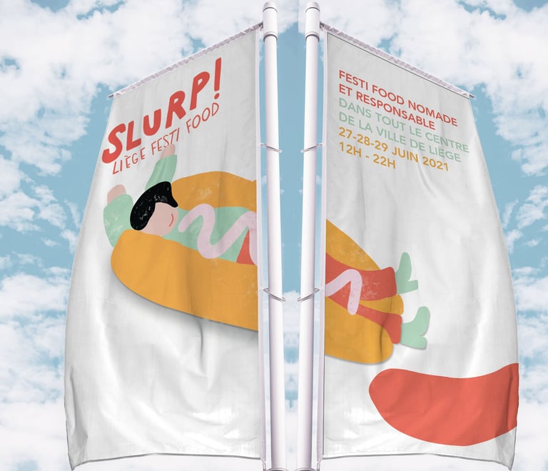 Branding Slurp Liège festi food - bannière - par Soleado studio