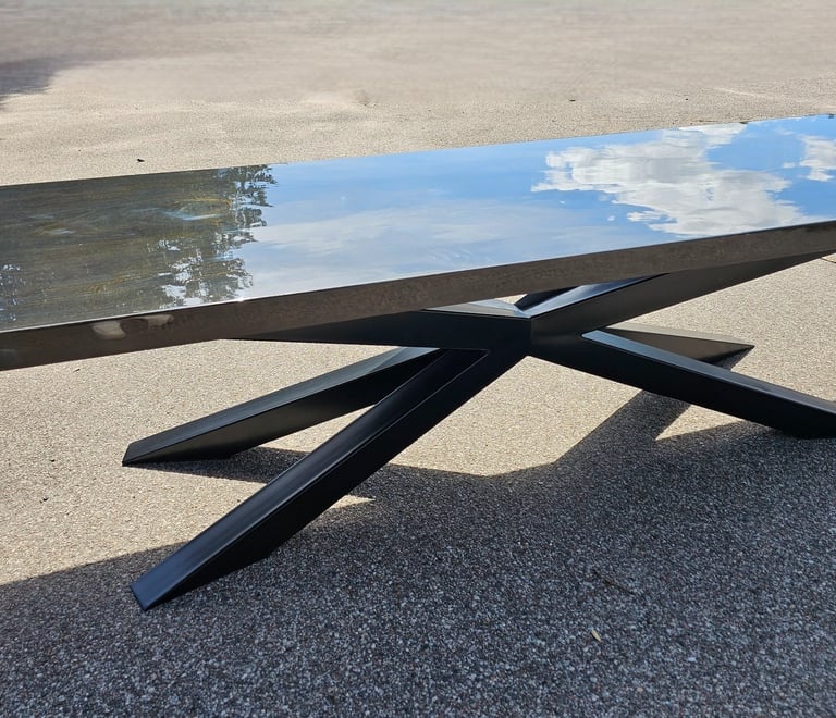 Popielaty Połysk 3 Stół z Monolitu