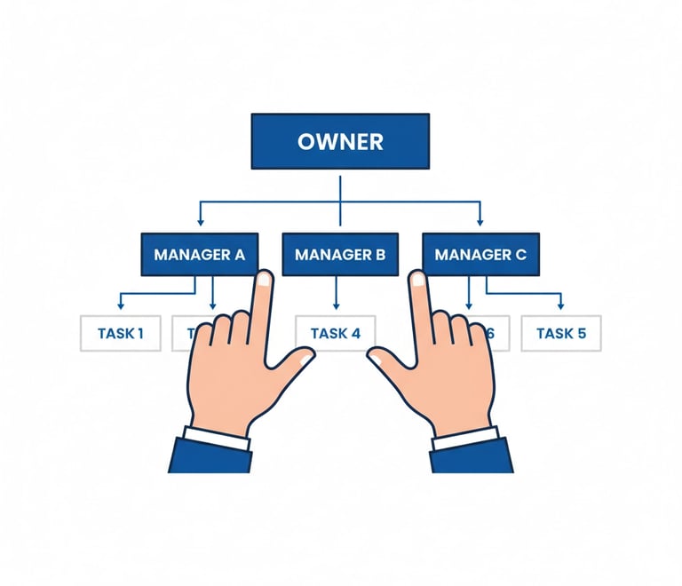 Professional team meeting discussing business processes and leadership development strategies