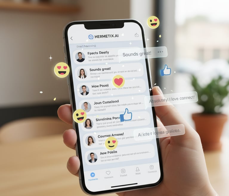 AI assistant managing authentic social media conversations for creators using the best AI course.