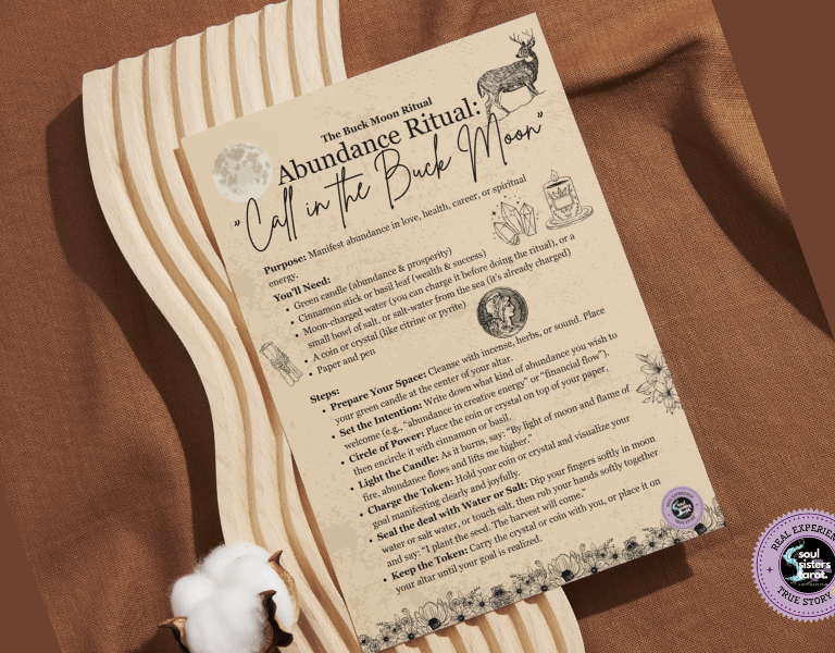 The Buck Full Moon Ritual Soul Sisters Tarot