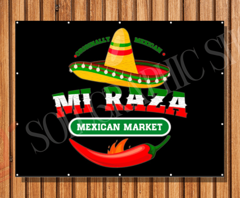 banner con Logo para un Mexican Market.