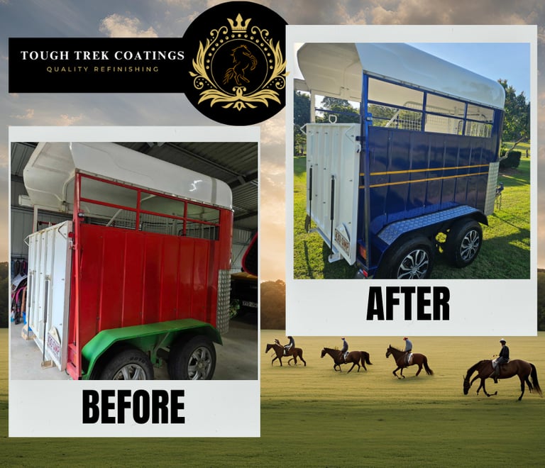 Before and After Horse Float Refurbishment
