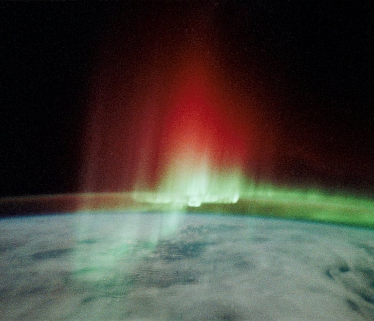 Aurora Australis as seen from the Space Shuttle Discovery