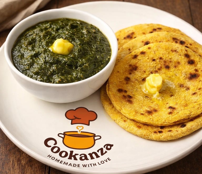 Saag and makai roti