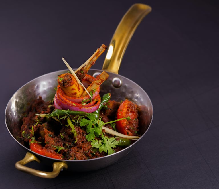 a pan of food with a fork and a fork