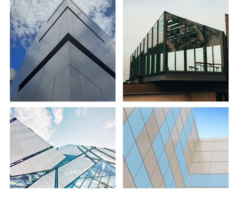 Aluminium composite panel facade.