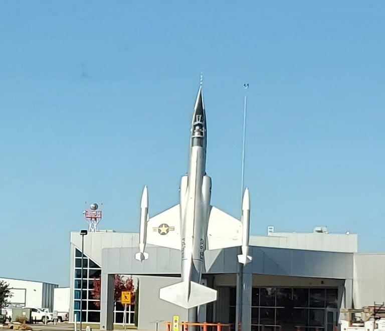 Entrance to AIr and Space Museum in Weatherford, Oklahoma