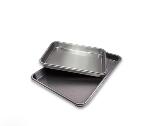 2-piece Heritage Steel stainless baking pan set, USA made