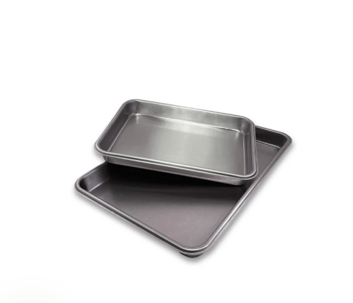 Heritage Steel 2-piece 304 stainless steel baking pan set, USA made, non-toxic bakeware