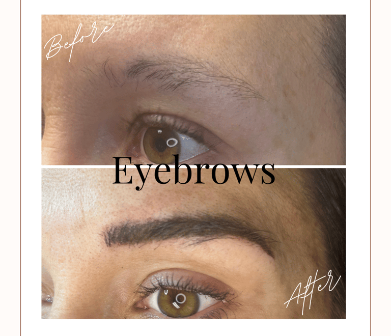 a woman's permanent eyebrows