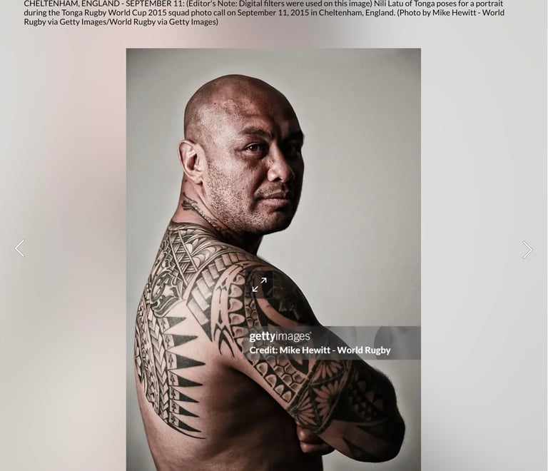 Tonga Rugby Team  Ikale Tahi Nili Latu carl cocker polynesian tattoo artist brisbane sydney perth 