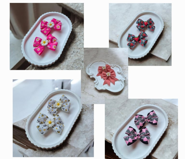 Vaikiškų plaukų segtukų ir gumyčių kategorijos nuotrauka