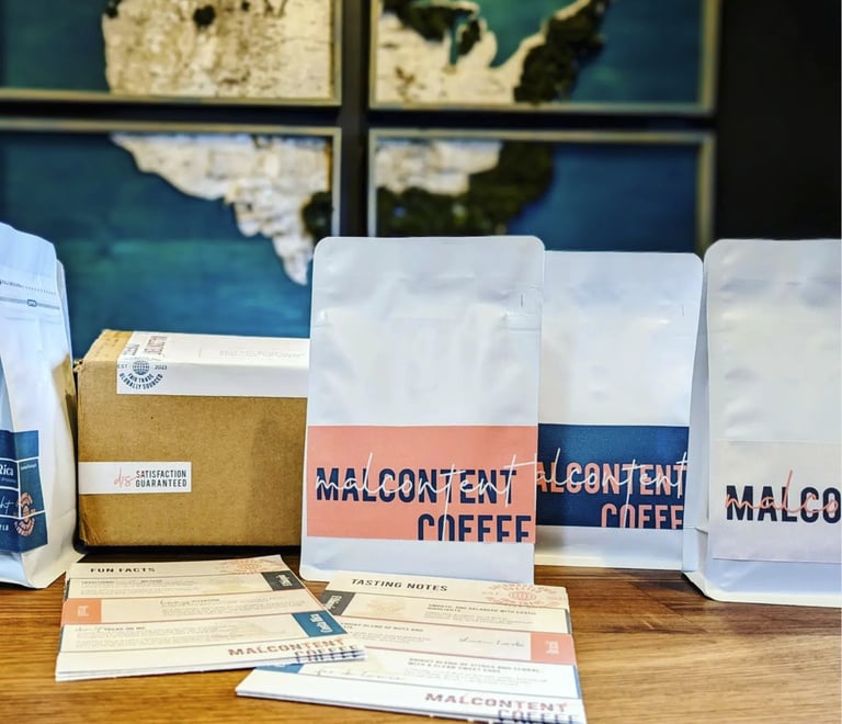 Malcontent Coffee Brand Packaging