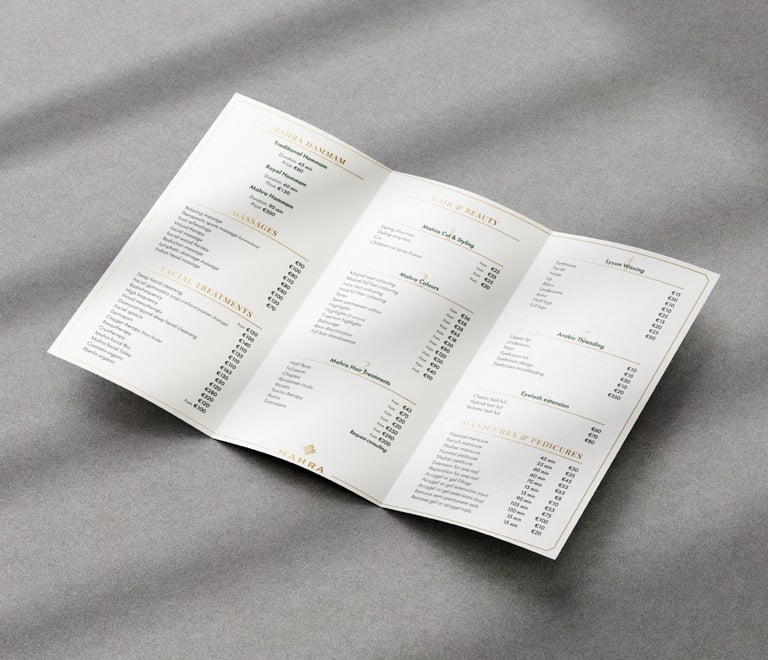 Mahra's service flyer - back