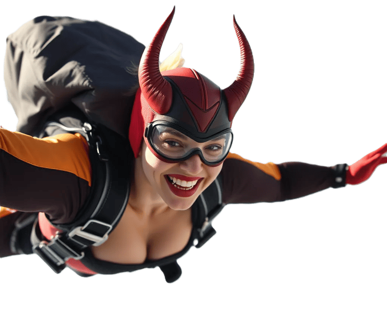 Single Woman Skydiving
