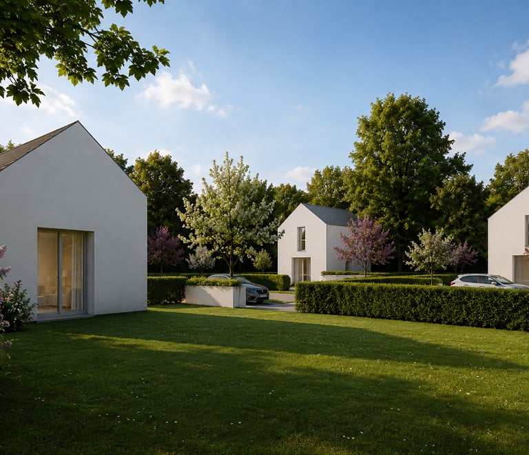 Jardin paysager du lotissement