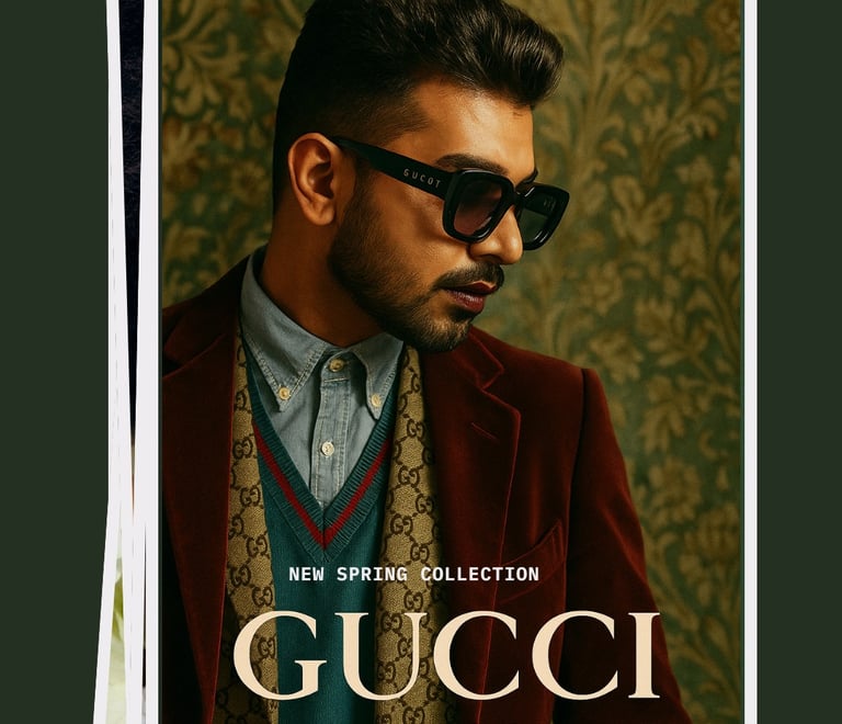 Rick indisch official image advertising gucci store