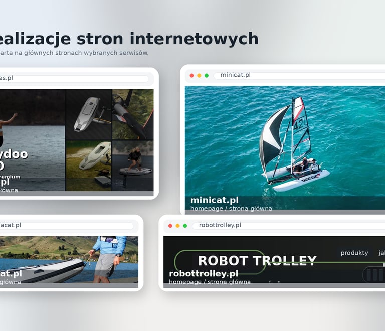Portfolio stron internetowych rozwijanych przez 2K-Invest