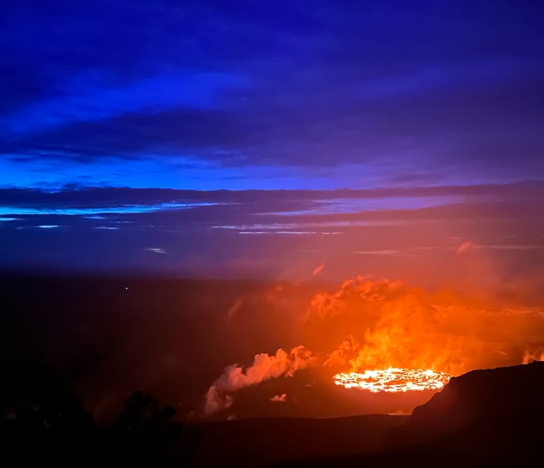 Hawaii - Volcanoes National Park. Volcano eruption