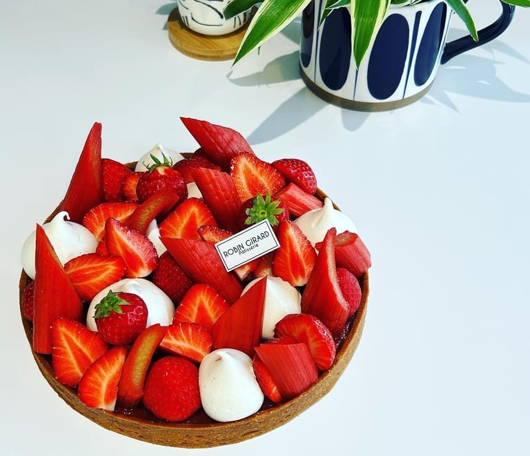 une délicieuse tarte aux fraises