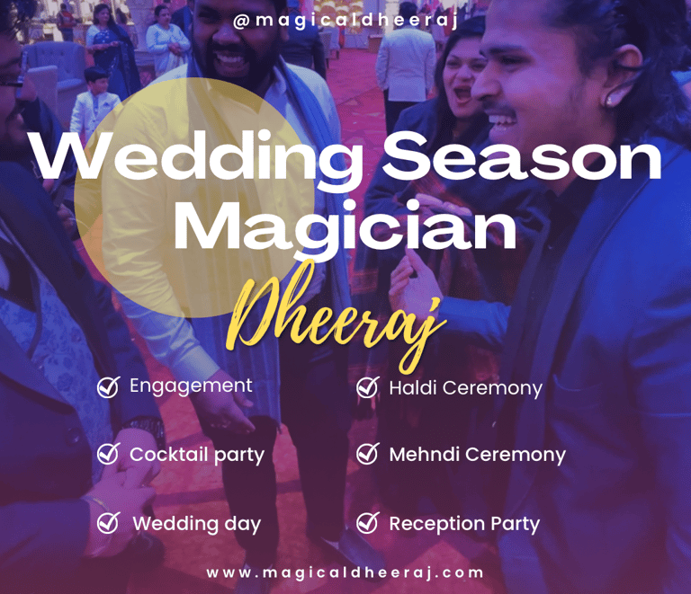 Dheeraj is the best wedding illusionist in Delhi India.