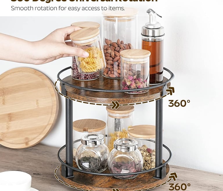 2-Tier Rotating Spice Rack