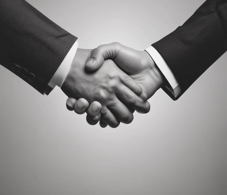 Smiling real estate agent showing a modern house to happy clients.