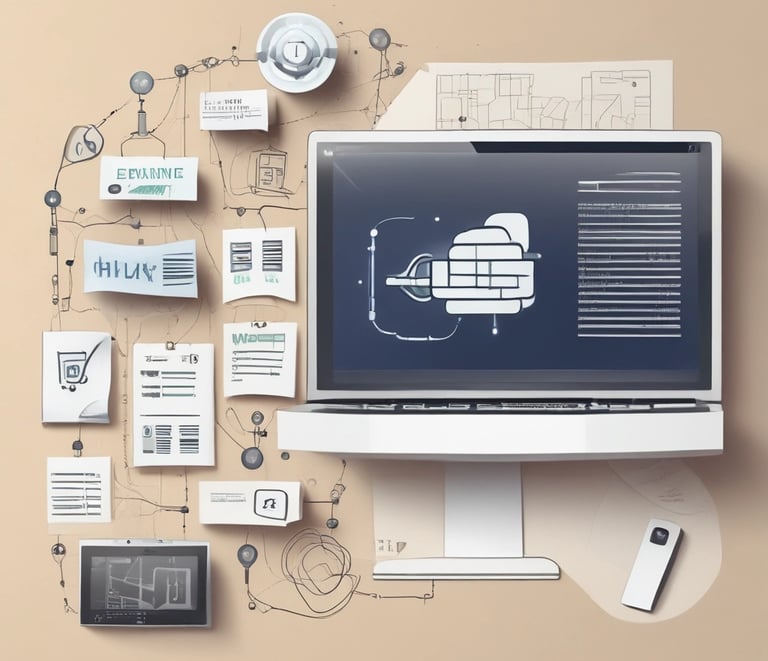 A seamless integration of software systems in a business environment.