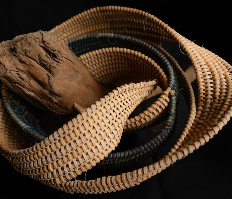 An American Marriage, cane, reed, driftwood