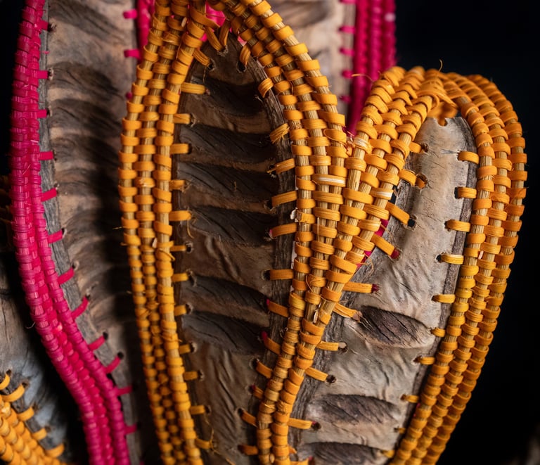 Magic Hour, 2026, cane, reed, driftwood, framboyan pods