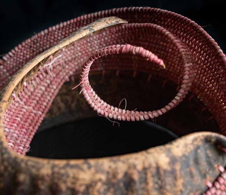 Solito, 2025, cane, reed, framboyan pods