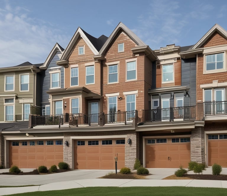 A beautiful modern home with a landscaped front yard.