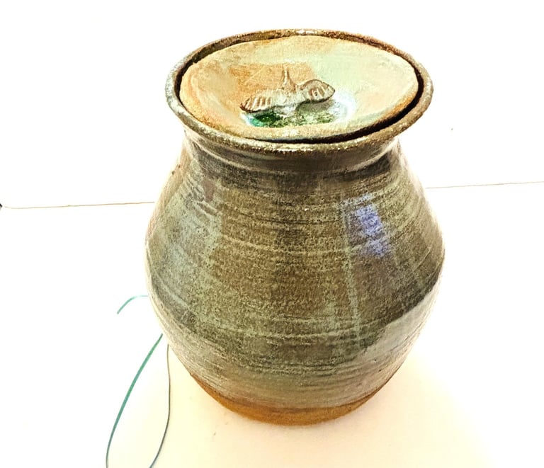 Urne funéraire-Estelle Del- couvercle oiseau 