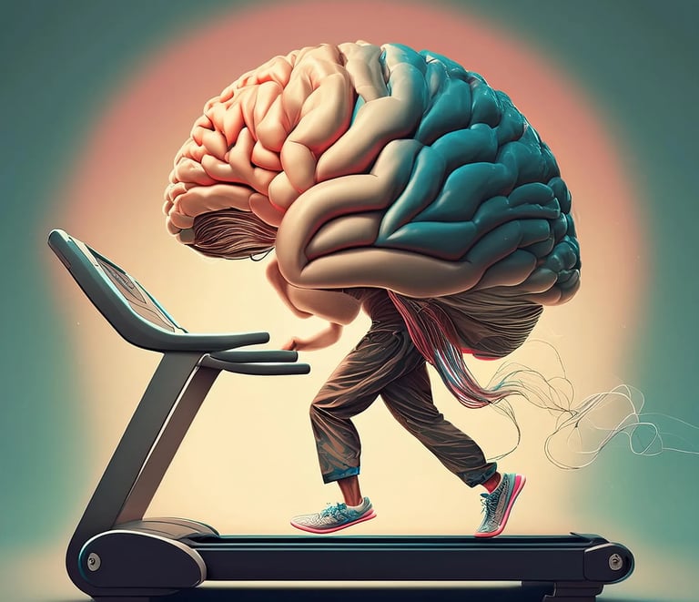 Cerebro caminhando esteira