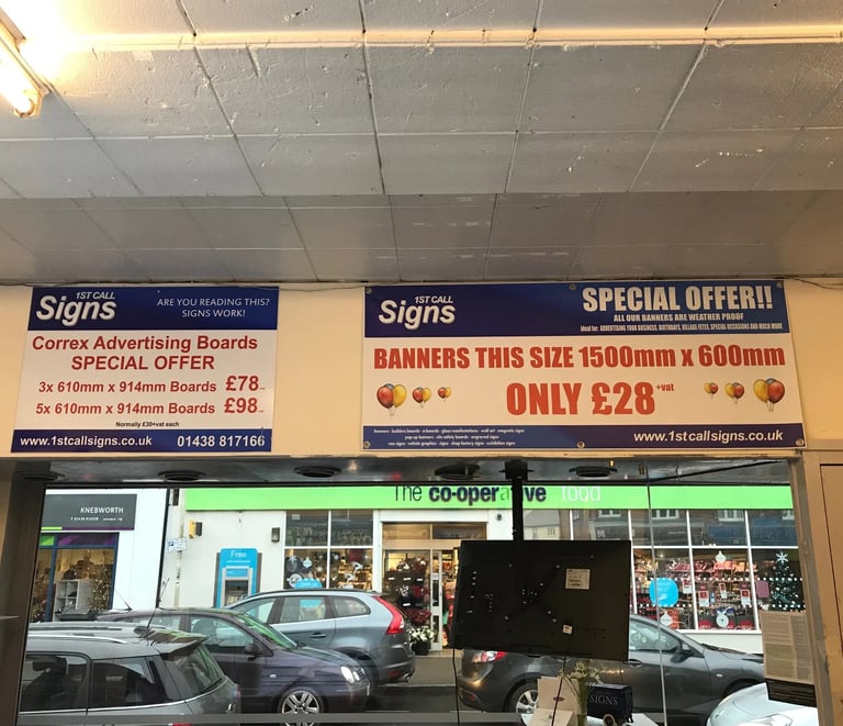 First Call Signs Knebworth Banner Maker.