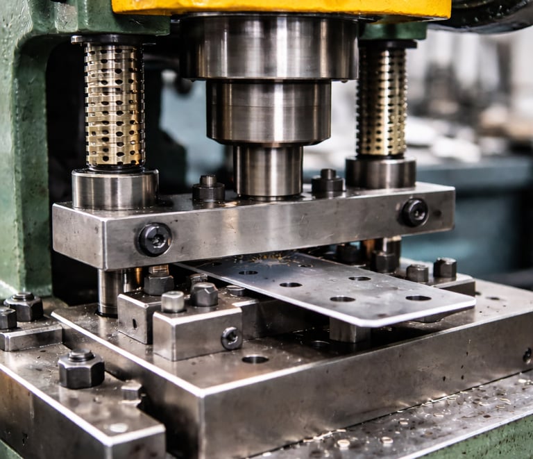 Estamparia leve através de prensa hidraulica