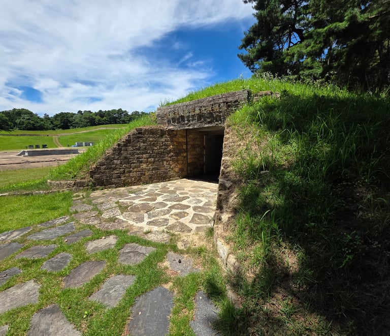 Full size replica tomb in Buyeo Royal Tombs Park