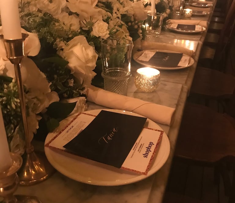 Brand dinner event at Harriet's Rooftop Los Angeles organized by LB Event Consultants
